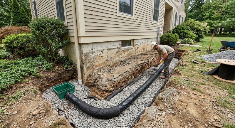 Curtain Drain Installation in Tuscaloosa, AL